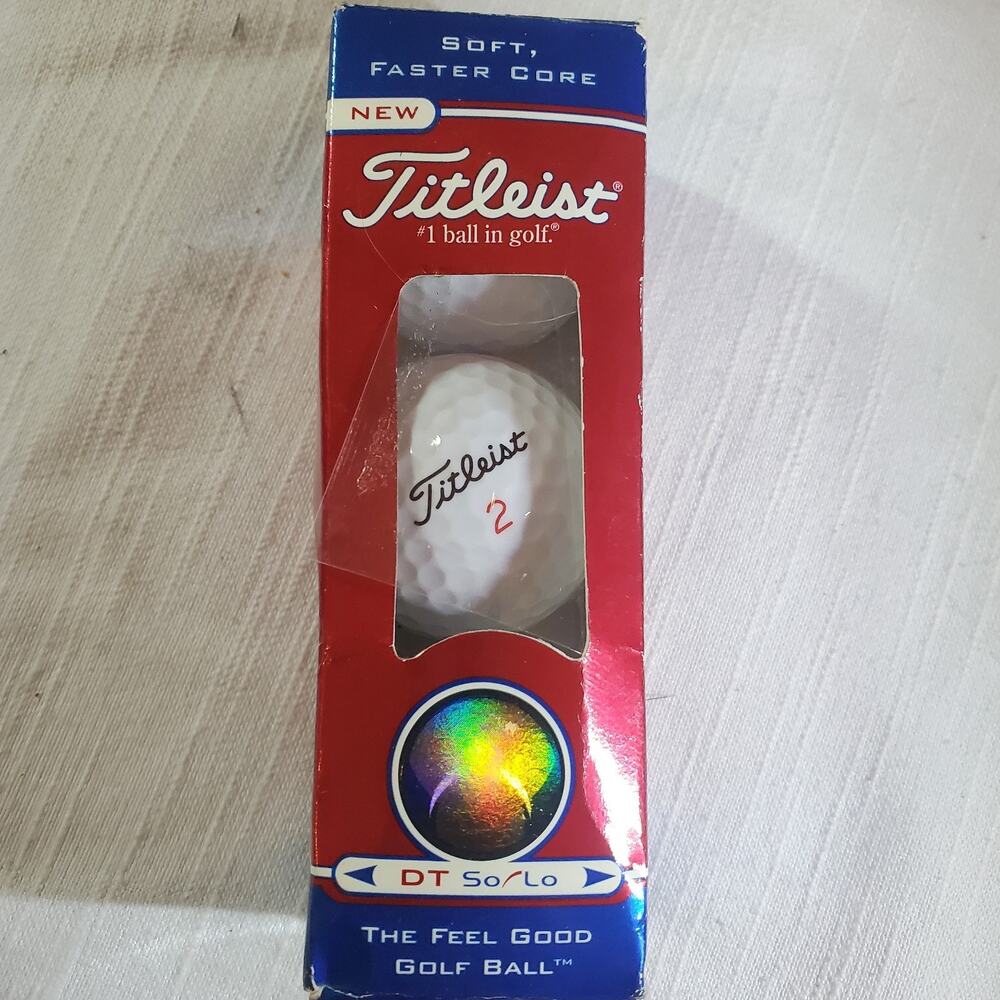 Titleist DT Solo Golf Balls Sleeves ~ 3 Balls ~ Brand New